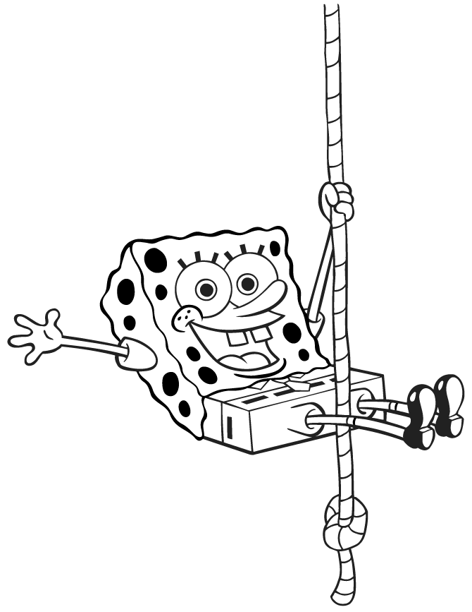 Plansa de colorat cu Spongebob 106 9